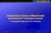 Introduction to Orenco Effluent Sewer and AdvanTex Treatment Systems · 2010-06-01 · Introduction to Orenco Effluent Sewer and AdvanTex ® Treatment Systems ... Float assembly ...