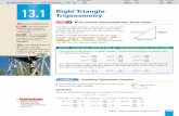 13.1 Right Triangle Trigonometry - ClassZone 1 of 2 13.1 Right Triangle Trigonometry 773 FINDING SIDE LENGTHS Find the missing side lengths x and y. 22. 23. 24. EVALUATING FUNCTIONS
