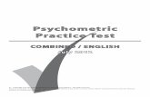 Psychometric Practice Test - מרכז ארצי לבחינות ולהערכה section consists of several types of questions: analogies, sentence completions, logic and reading comprehension.