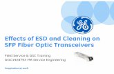 Effects of ESD and Cleaning on SFP Fiber Optic Transceivers · Imagination at work Effects of ESD and Cleaning on SFP Fiber Optic Transceivers ... and instructions to clean all of