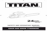 SAFETY AND OPERATING MANUAL - Free Instruction … · CHAIN SAW 2000W TTB355CHN 24 month Manufacturer's Warranty SAFETY AND OPERATING MANUAL Original instructions ISSUE DATE: REV5-NOV12