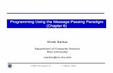 Programming Using the Message Passing Paradigm (Chapter 6) vs3/comp422/lecture-notes/comp422... 