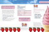 SOFT SERVE Product Specifications Strawberry Flavordoclibrary.com/MSC78/SRQ/Strawberry-Recipe-Brochure-Web4449.pdf · SOFT SERVE Product Specifications PRODUCT NAME DOLE STRAWBERRY