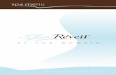 spa menu - Spa Reveil Therapy Facial uses a lymphatic unit to help rid the face ... reduces fine lines and wrinkles while antioxidant serum and collagen ... spa menu. Micro ...