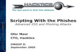 Advanced XSS and Phishing Attacks - .Scripting With the Phishes Advanced XSS and Phishing Attacks