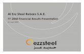 Al Ezz Steel Rebars S.A.E. · Capital increase of EGP1.8 billion by way ... DRI for internal meltshop use is supplied by the plant’s MIDREX direct ... Mini-mill in the strategic