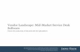 Vendor Landscape: Mid-Market Service Desk Software · Vendor Landscape: Mid Market Service Desk Info- Tech Research Group 1 ... an on-premises/SaaS tool with a strong focus on end-user