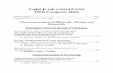 Table of Contentspubs\Books\PDFs\09-7322/09-7322-0.pdfv TABLE OF CONTENTS EPD Congress 2009 EPD Council xxix EPD Honors and Awards 2009 xxx Characterization of Minerals, Metals …