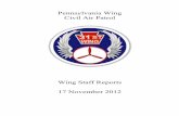 Pennsylvania Wing Civil Air Patrol - pawg.cap.govpawg.cap.gov/sites/default/files/2012-11-Reports.pdf · Chief of Staff Report ... Pennsylvania Wing Civil Air Patrol Aircraft Management