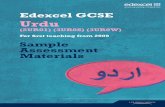 Why choose Edexcel? Edexcel GCSE Urdu · Edexcel GCSE Urdu (2UR01) (3UR0S) (3UR0W) For fi rst teaching from 2009 Sample Assessment Materials Why choose Edexcel? We’re delighted
