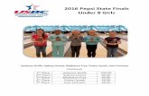 2016 Pepsi State Finals Under 8 Girls - mdusbc.org · Jaelynne Wolfe, Sydney Smoot, Madelynn Frey, Finley Cymek, Jessi VanLeen Final Results 1 2016 Pepsi State Finals Under 8 Girls