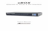 eBox User Manual Rev6 - JLCooper Electronics€¦ · GPI to Serial Conversion ... This is detailed in the table below. The address box can accommodate numeric ... Subnet Mask . eBOX.