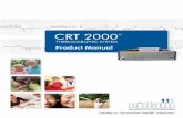 CRT 2000 Thermographic System Product Manual · Self Test Instructions ... Add a New Patient ... You will hear a beep, followed by a double beep, and the LCD