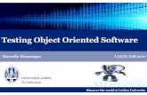Testing Object Oriented Software - Leiden Universityliacs.leidenuniv.nl/~bonsanguemm/Toos/TOOS_2017_01.pdfDiscover the world at Leiden University Course programme Introduction to the
