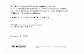 on Optical Technology - GBV · (San-I.iang Lee, Chi-IIsien Sun, Kuo-Chang l eng) OECC/ACOFT2014Table ofContents TU3B:Space DivisionMultiplexingI ... (Peterl.eitner, Xiaoke Yi, ThomasHuang,