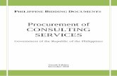 Procurement of CONSULTING SERVICES€¦ · procurement of Consulting Services. However, they should be adapted as necessary ... (RA 9184), otherwise known as the “Government Procurement