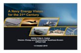 A Navy Energy Vision for the 21 st Century · A Navy Energy Vision for the 21 st Century RADM Philip H. Cullom ... a carrier strike group composed of nuclear ships, hybrid electric