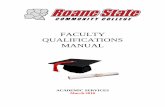 FACULTY QUALIFICATIONS MANUAL · SACS Faculty Credentials Guidelines 3 Faculty Qualifications ... The faculty member has training in a closely related discipline and the