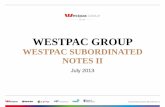 WESTPAC SUBORDINATED NOTES II€¦ · registered under the United States Securities Act of 1933, ... Westpac Subordinated Notes II, ... Westpac Subordinated Notes 2012 or Westpac