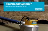 Electric submersible dewatering pumps - Atlas Copco · POWERFUL & PORTABLE DESIGNED ... will stop the pump in event of phase failure. ... SUBMERSIBLE • up to 6,100 US gpm CENTRIFUGAL
