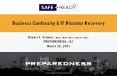 Continuity & Recovery Planning - Welcome to …safe-ready... · DRI’s Professional Practices ... Key Elements of a Continuity & Recovery Program 1. Management commitment, direction