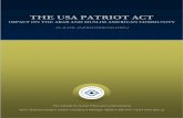 THE USA PATRIOT ACT - Institute for Social Policy and ... · THE USA PATRIOT ACT ... the American Arab Anti-Discrimination Committee and the Lawyers Committee for Human ... usage,
