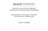 School of Social Work Renison University College Bachelor ... · School of Social Work Renison University College Bachelor of ... INTERN PLACEMENT TRACKING (IPT): DATA ... of Social