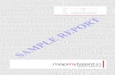 SAMPLE REPORT - MapMyTalent.in Detailed Report (For Student and... · SAMPLE REPORT TABLE OF CONTENTS Your Dreams Quick Snapshot Aptitude And Personality What Is Aptitude Aptitude