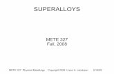 SUPERALLOYS - New Mexico Tech: New Mexico Techljacobso/Superalloy Slides.pdf · Please email me a question about superalloys before Monday, 17 November