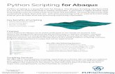 Python Scripting for Abaqus - plmtechnology.noplmtechnology.no/.../07/python_for_abaqus_v1-0.pdf · Contact us to discuss other topics or cases! Scripting Services We offer our in-house