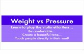 Weight vs Pressure - Violin Lounge Academyviolinviolaacademy.com/wp-content/uploads/2017/09/Weight-vs...Weight vs Pressure Learn to play the ... bow are not part of your body and ...