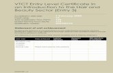 VTCT Entry Level Certificate in an Introduction to the … The qualification Introduction National Occupational Standards (NOS) The VTCT Entry Level Certificate in an Introduction