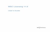 MSC Licensing 11 - cae-sim-sol.com · MSC Licensing 11.9 User’s Guide. Worldwide Web ... MSC, MD, Dytran, Marc, MSC Nastran, MD Nastran, Patran, MD Patran, the MSC.Software corporate