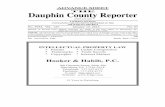THE Dauphin County Reporter - Dauphin County Bar … · of the Dauphin County Reporter, 213 North Front Street, ... hanna Township, Dauphin County, ... gate term of 66 to 240 months