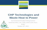 CHP Technologies and Waste Heat to Powerefdsystems.org/pdf/HARC_Satish_Ravindran.pdf · CHP Technologies and Waste Heat to Power ... heat recovery and used in process that require