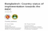 Bangladesh: Country status of implementation towards … · Bangladesh: Country status of implementation towards the INDC ... Bangladesh achieved 5 out of 8 MDGs by 2015. ... LED,