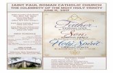 SAINT PAUL ROMAN CATHOLIC CHURCH · SAINT PAUL ROMAN CATHOLIC CHURCH ... III, and Father Edisson Urrego. They were ordained Saturday, ... St. Thomas More Academy