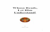 Whoso Reads, Let Him Understand! - setapartbytruth.org · of the “man of sin sitting in the Temple of God” has ... (whoso reads, let him understand) ... “For the perverse is