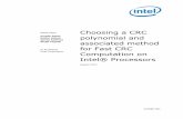 for Fast CRC Computation on Intel® Processors · Choosing a CRC polynomial and associated method for Fast CRC Computation on Intel® Processors 2 Executive Summary Cyclic Redundancy