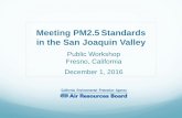 Meeting PM2.5 Standards in the San Joaquin Valley · Standards in the San Joaquin Valley Public Workshop Fresno, ... Can be directly emitted as ... SOx Combustion PM2.5