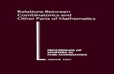 RELATIONS BETWEEN COMBINATORICS AND … BETWEEN COMBINATORICS ... RELATIONS BETWEEN COMBINATORICS AND OTHER PARTS OF MATHEMATICS ... Combinatorial problems in geometry and number theory
