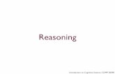 Reasoning - University College Dublincogsci.ucd.ie/introtocogsci/reasoning.pdf · LOGIC, n. The art of thinking and reasoning in strict ... basic [unit] of logic is the syllogism,