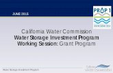 California Water Commission Water Storage Investment ...€¦ · California Water Commission Water Storage Investment Program ... comparative analysis ... Option 2.b Funding would