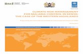 Climate Risk Management for Malaria Control in Kenya: … · CLIMATE RISK MANAGEMENT FOR MALARIA CONTROL IN KENYA: ... TRENDS AND CHALLENGES ... ‘Climate Risk Management for Malaria
