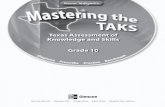 Mastering the Texas Assessment of Knowledge and Skills ...glencoe.mheducation.com/.../geom_masteringtaks10.pdf · Texas Assessment of Knowledge and Skills ... Mastering the TAKS,