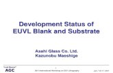 Development Status of EUVL Blank and Substrate · Development Status of EUVL Blank and Substrate ... Reticle fabricated for PPT Exposure Tool AGC blanks have been widely used to fabricate