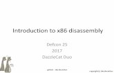 Introduction to x86 disassembly - DEF CON CON 25/DEF CON 25... · signals to the system buses, ... –The 80286, which contains the ... •Used by Intel •They both have their pros