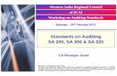 01 NVJ SA 200, 300, 320 - WIRC · General Principles & Responsibilities SA 200 – Overall Objectives of the Independent Auditor and the Conduct of an Audit in Accordance with Standards