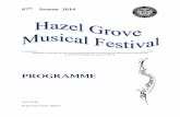 PROGRAMME - Hazel Grove Musical Festival · PROGRAMME Price £3.00 Registered Charity 505911 . FRIDAY 28th FEBRUARY 2014 SPEECH & DRAMA Page CLASS 100 Verse Speaking, NC YR Own choice.....