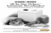 All-In-One Deluxe Automatic Breadmaker · Automatic Breadmaker ... With the Black & Decker All-In-One Deluxe ... Baking Pan (Installed in Case) with Wire Handle Oven Chamber Control